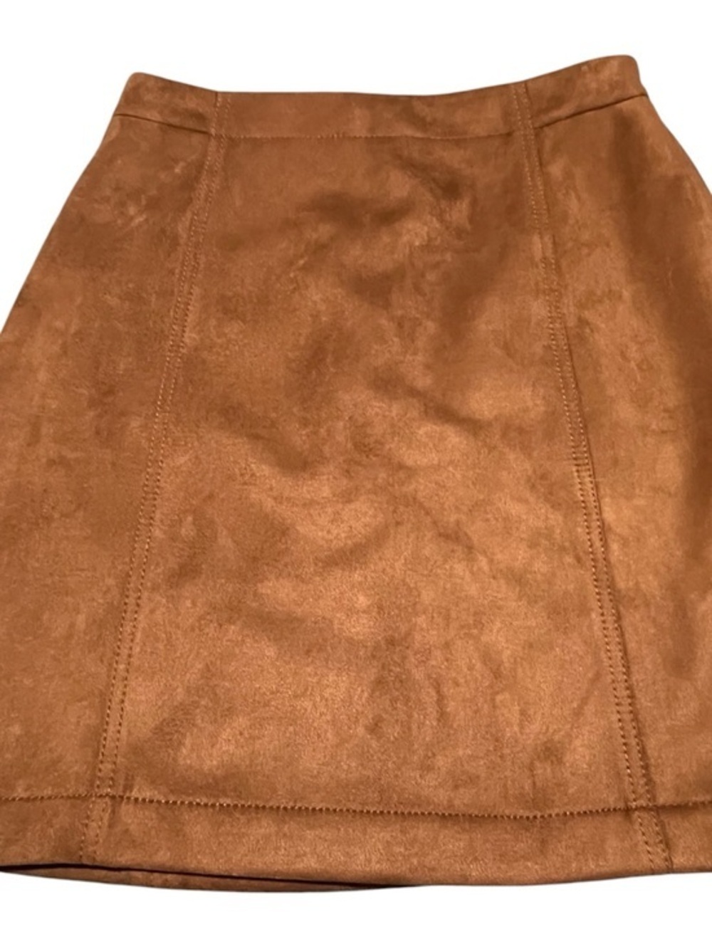 Ann Taylor Faux Suede Mini Skirt — Camel